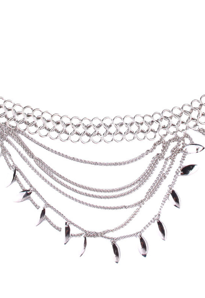 Zilveren Layered Heupriem met Bedeltjes