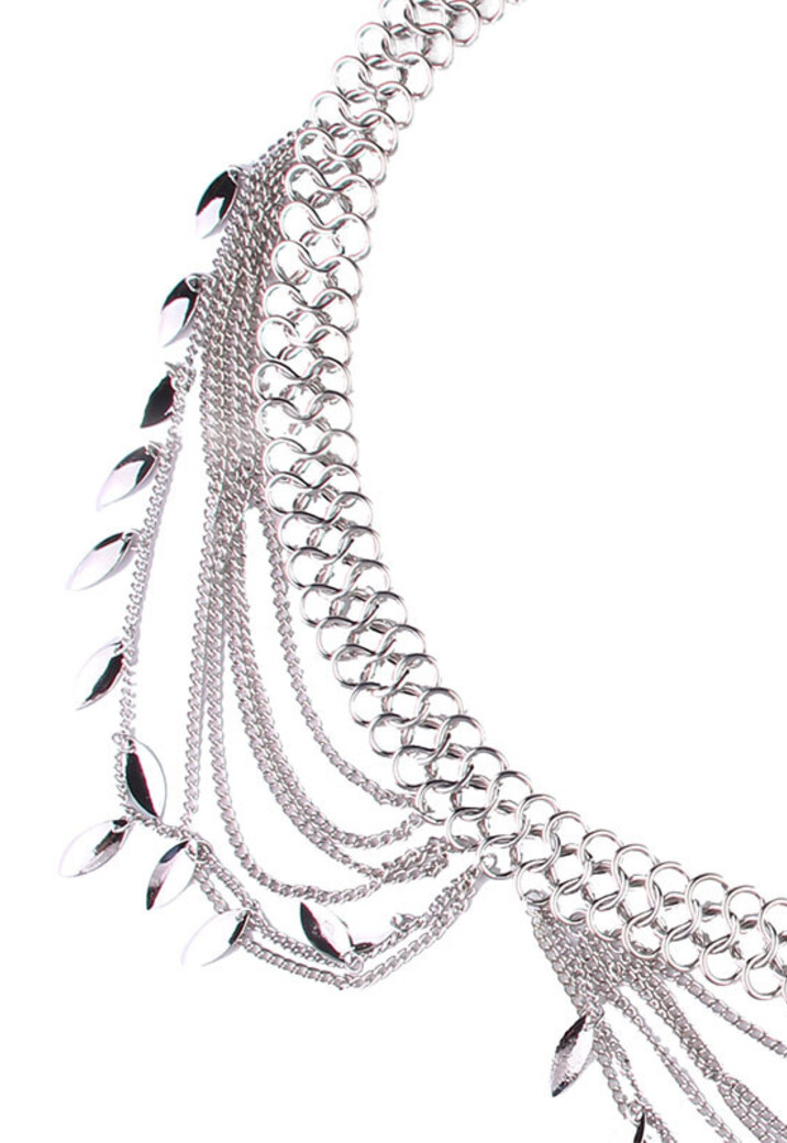 Zilveren Layered Heupriem met Bedeltjes