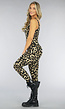 Elastische Panterprint Jumpsuit