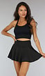 Zwart Elastisch Tennisrokje met Ingewerkt Broekje