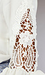 Witte Losse Blouse met Gehaakte Mouwen