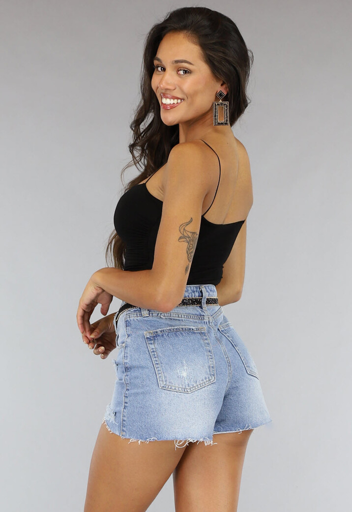 Padded Zwart Topje met Spaghettibandjes