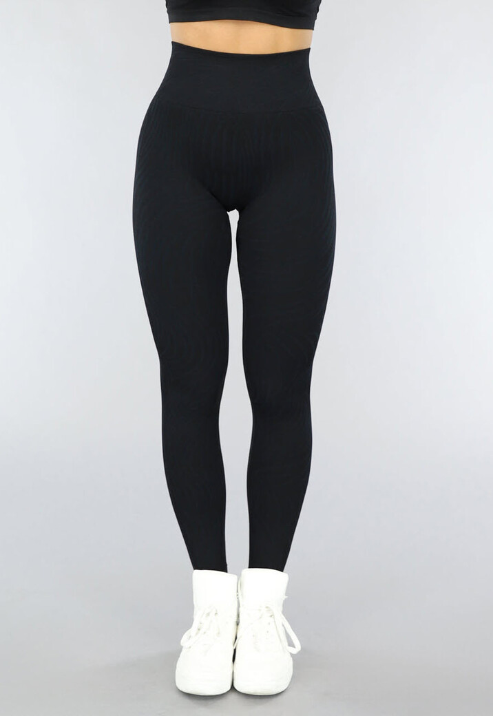 Zwarte Sportlegging met Zebra print