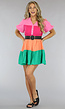 Multicolor Mousseline Blouse Jurk