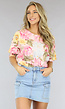 Chiffon Bloemen Blouse met Pofmouwen