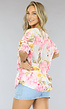 Chiffon Bloemen Blouse met Pofmouwen