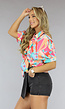 Luchtige Multicolor Print Blouse