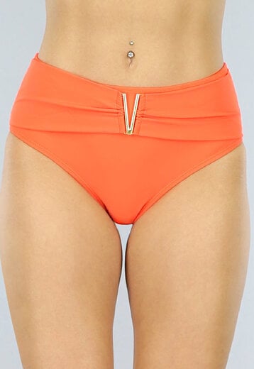 SALE80 Oranje Bikinibroekje met V-Detail