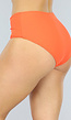 Mid Waist Oranje Bikinibroekje met V-Detail