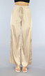 Satin Champagne Straight Leg Broek