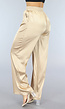 Satin Champagne Straight Leg Broek