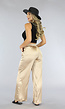 Satin Champagne Straight Leg Broek