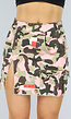 Roze Vintage Look Army Rok met Split