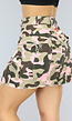 Roze Vintage Look Army Rok met Split