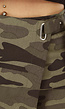 Camouflage Print Skort met Riem Detail