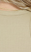 Khaki Mouwloze Top