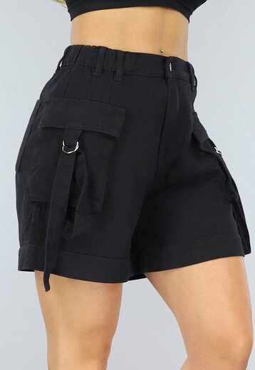 OP=OP! Zwarte Loose-Fit Cargo Short