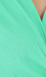 Groene Two Piece van Mousseline met Strikdetail
