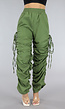 Groene Geplooide Parachute Broek