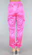 Loose-Fit Roze Satijnen Cargo Broek