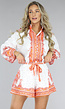 Oranje Boho Co-ord Set met Paisley Print