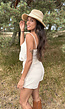 Beige Gehaakte Bohemian Ibiza Two Piece