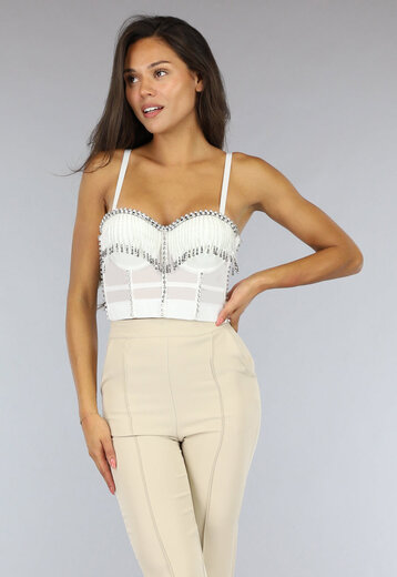 OP=OP.30.NL Witte Glamour Bustier