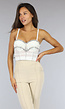 Witte Push Up Glamour Bustier