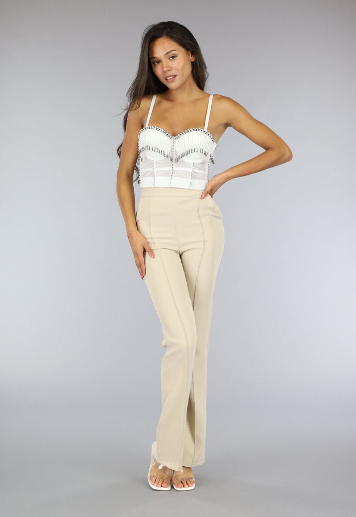 Witte Push Up Glamour Bustier