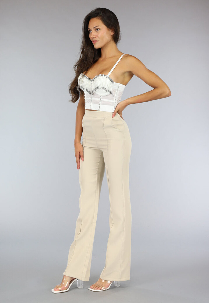 Witte Push Up Glamour Bustier