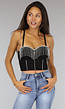 Zwarte Push Up Glamour Bustier
