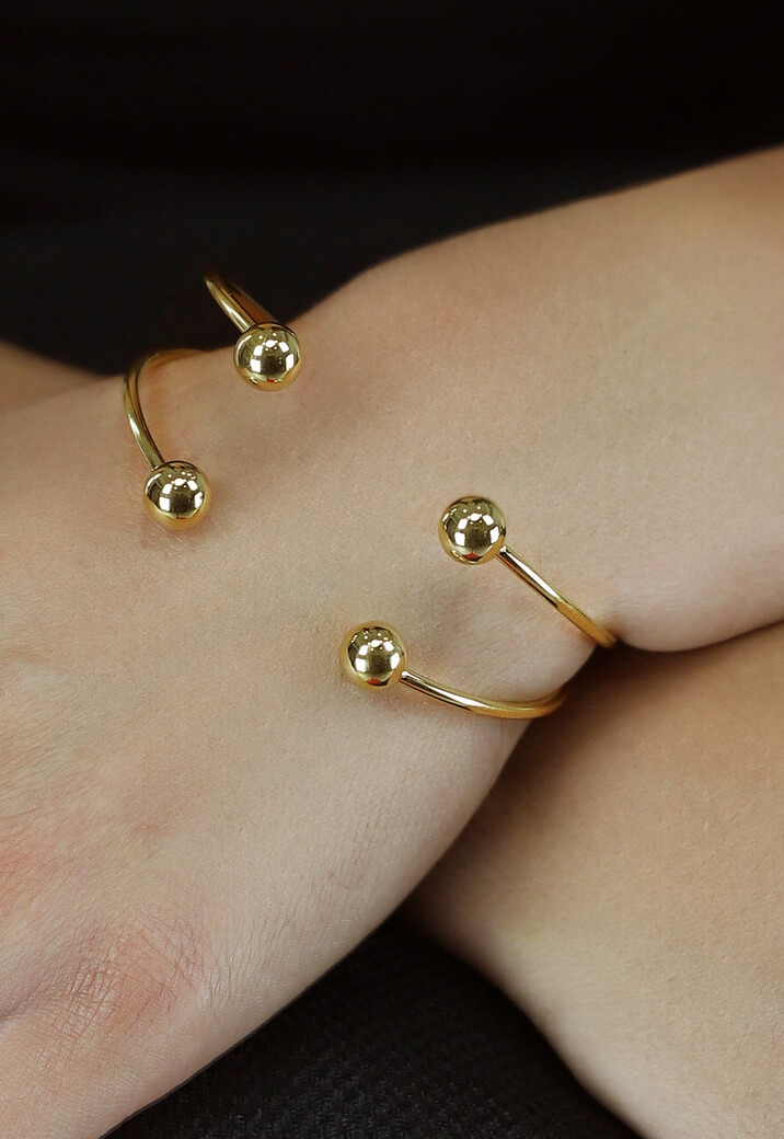 Gouden Dubbele Bangle Armband