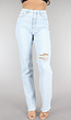 Lichtblauwe Tall Jeans met Scheuren