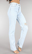 Lichtblauwe Tall Jeans met Scheuren