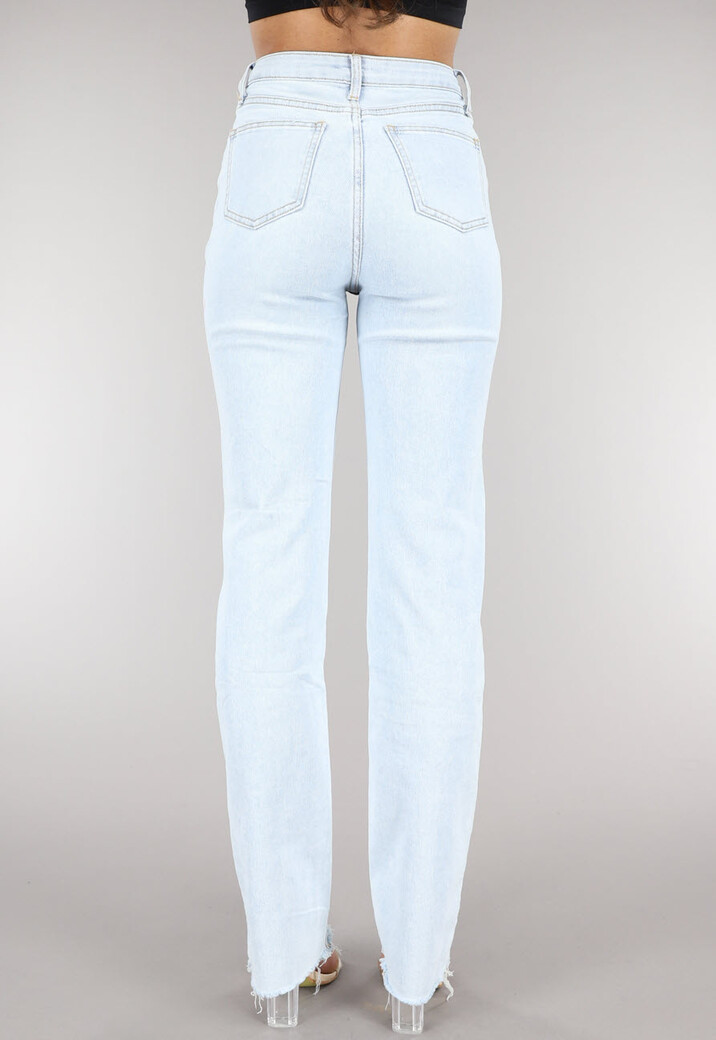 Lichtblauwe Tall Jeans met Scheuren