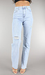 Lichtblauwe Tall Ripped High Waist Jeans