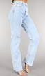 Lichtblauwe Tall Ripped High Waist Jeans