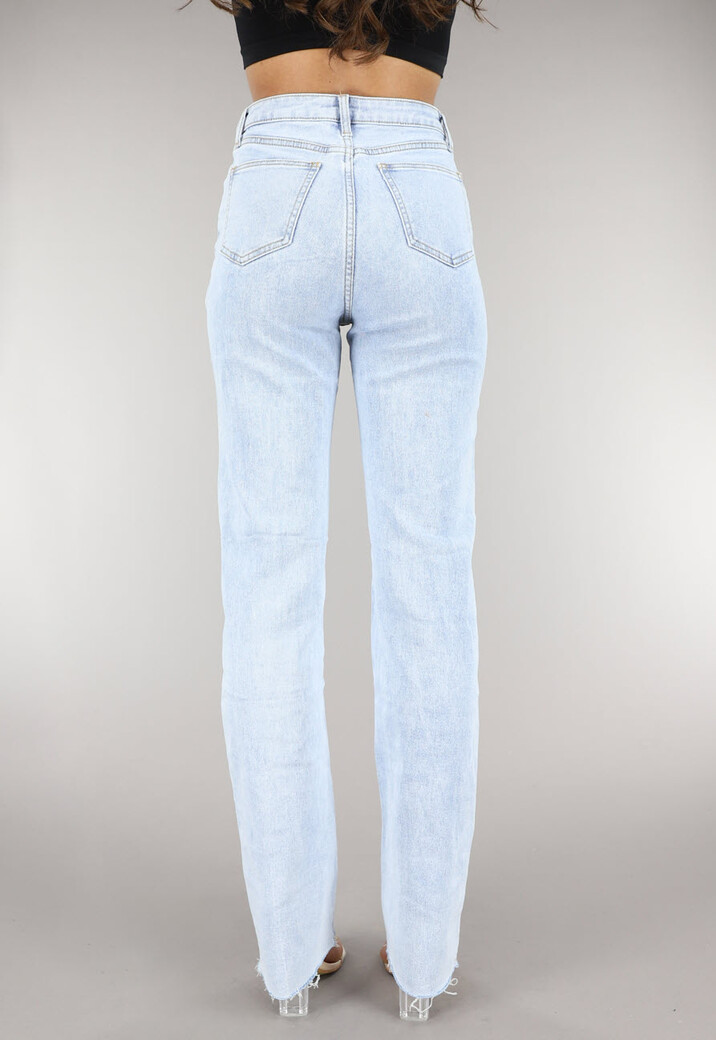 Lichtblauwe Tall Ripped High Waist Jeans