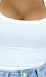 Witte Rib Stretch Tank Top