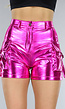 Hard Roze Metallic Cargo Short