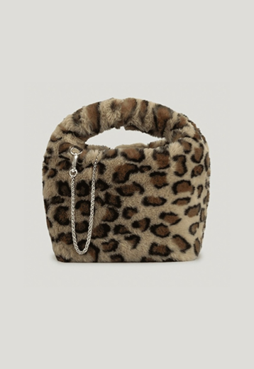 OP=OP.14.AV Fluffy Leopard Handtas