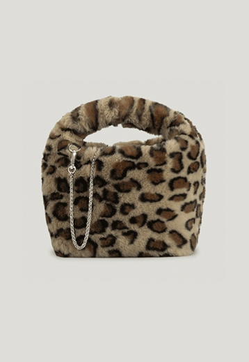 SALE50 Fluffy Leopard Handtas