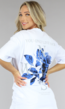 Wit T-Shirt met Rozen Print