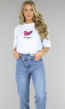 Wit Vlinder T-Shirt