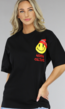 Zwart Smiley T-Shirt