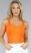 Oranje Bandage Crop Top