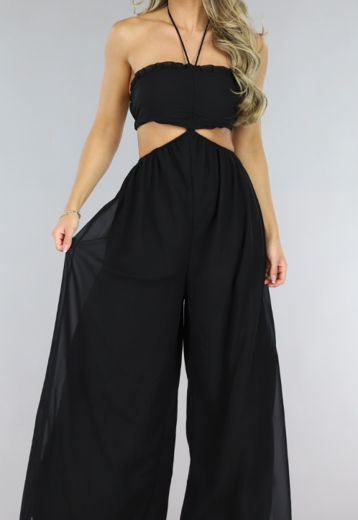 BF2023 Zwarte Wide Leg Jumpsuit