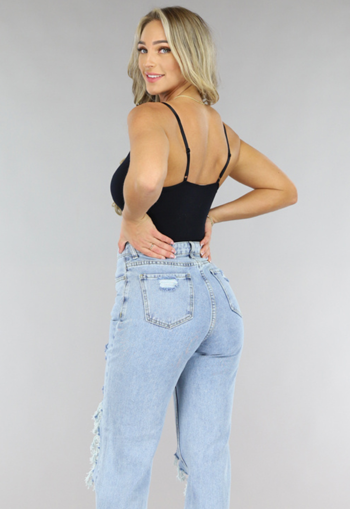 Zwarte Fijngebreide Stretch Bodysuit