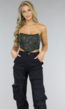 Strapless Korset Top met Pailletten