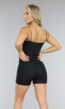 Zwarte Playsuit met Spaghettibandjes